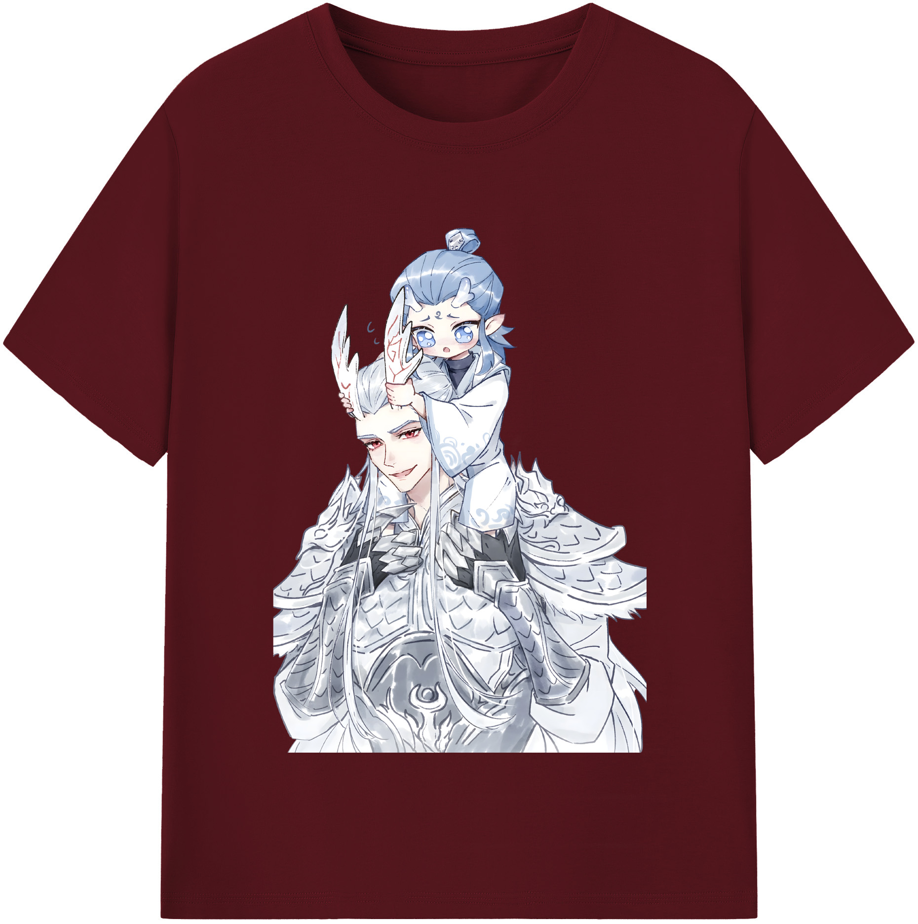 （画像用） Ne Zha 2 ナタ 魔童の大暴れ 綿100％半袖Tシャツ（フロントプリント）